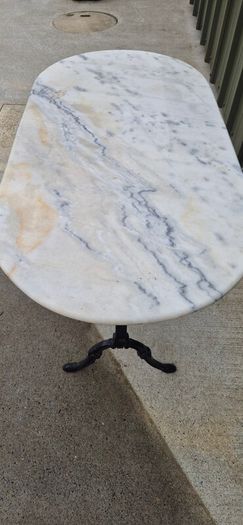 Cast Iron Marble Table