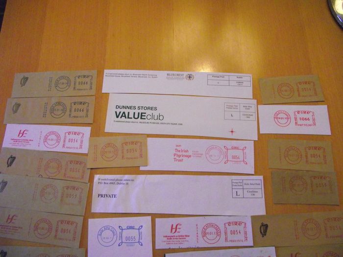 Big lot of cut pieces with Irish postmarks
