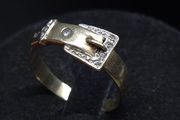Vintage 9ct Gold Belt Buckle Ring Size 58