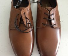 Boys brown leather shoes size 1 - New