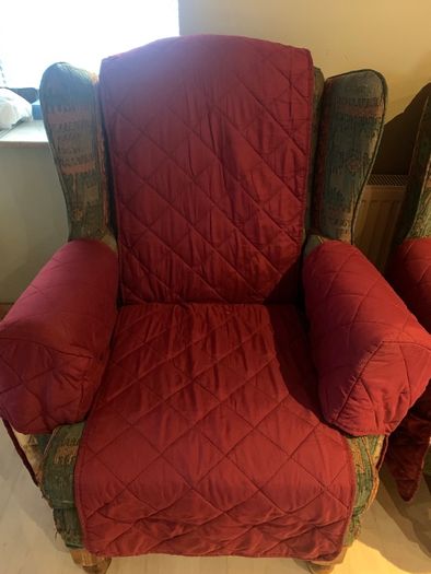 Comfortable Armchairs with Protective Covers