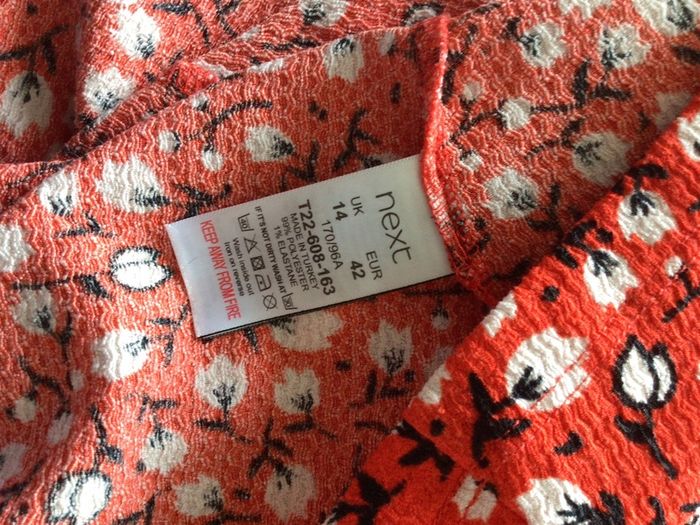 Next Ladies long sleeve Red & Black dress size 14 price includes postage