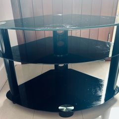 Corner TV glass unit
