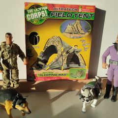 GI JOE / DR. X Vintage Military Action Figures + Ultra Corps Field Tent