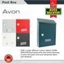 Avon Rear Entry Wall Mounted Galvanised Steel Lockable Weatherproof Post Box - Green - 21x30x7cm Image 3