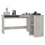 L-Shaped Corner Desk Concrete Grey 120x140x75 cm Chipboard Image 3