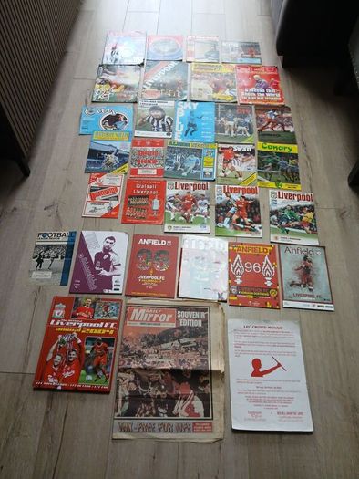 football program lot all Liverpool fc related