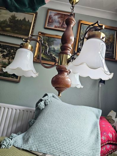 Three-Arm Chandelier, Made in Italy, Mid-20th Century