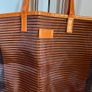 AVENE Eau Thermale tote carry bag holdall.. Black stripes with orange trim & and inner sac. IMMACULATE UNUSED & AS NEW. Image 3
