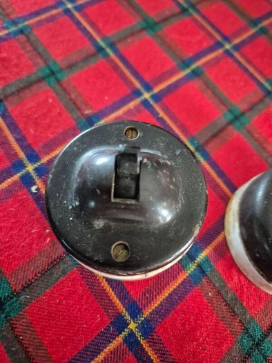 Vintage 3 bakelite original salvaged light switches
