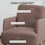 Upholstered Armchair, Living Room Chairs with Birch Wood Legs Image 4