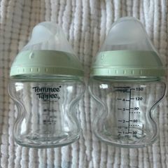 Tommee Tippee natural start glass baby bottles x2