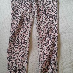 Dunnes Girl's Pink Leopard Print leggings Age 10-11