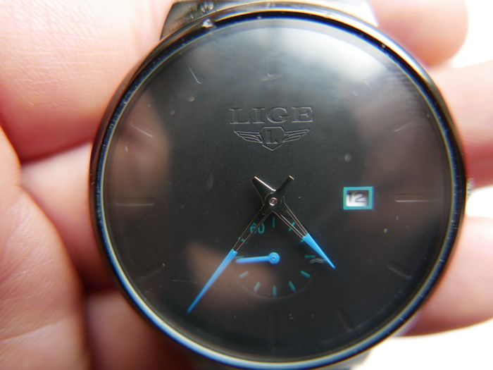 LIGE Mens Quartz Watch slim Stainless steel waterproof Luxury Wristwatch