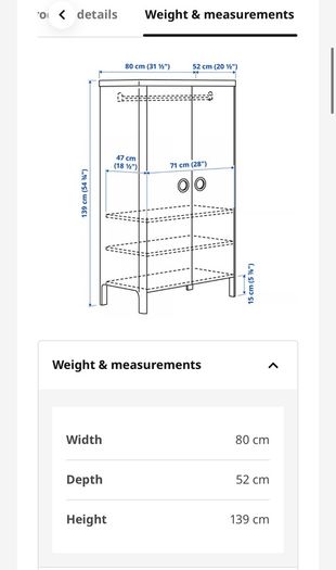 Ikea Busunge Wardrobe and Chest of drawers