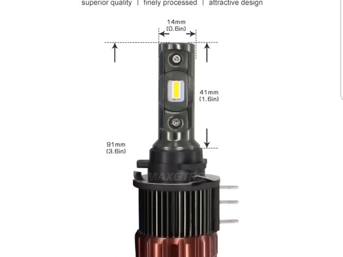 Led headlights h15