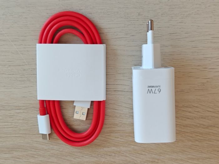 Genuine OnePlus SUPERVOOC 67W Charger & Red Cable