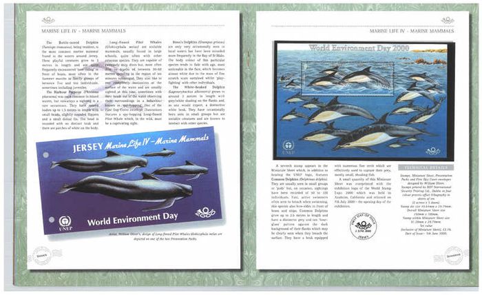 2000 Jersey (Channel Islands) Stamp Year Book (softback) issued by Jersey Post with 16 images of contents