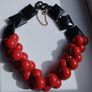 Vintage red and black necklace. Image 4