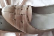 Beige genuine leather High heels shoes