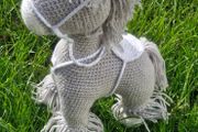 Handmade Crochet Horse Plushie - Grey, 37cm