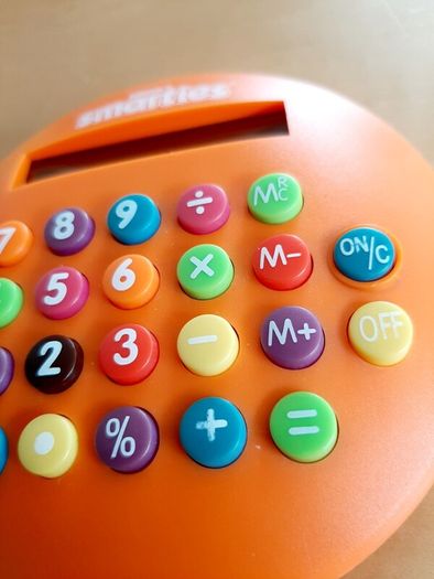 Retro Smarties calculator (orange)