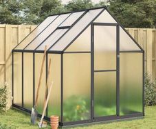 Greenhouse with Base Frame Anthracite 224x169x202 cm Aluminium