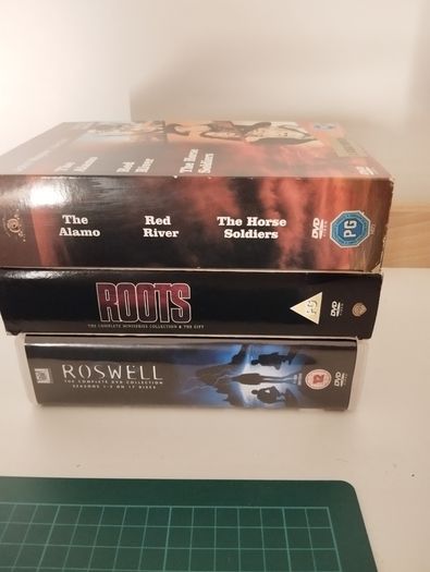 DVD Box Sets 15e each Roswell, Roots & John Wayne Collection