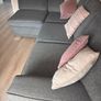 Grey fabric corner sofa Image 2