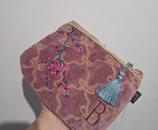 CAROLYN DONNELLY Eclectic Bird & Floral Quilted Travel Bag