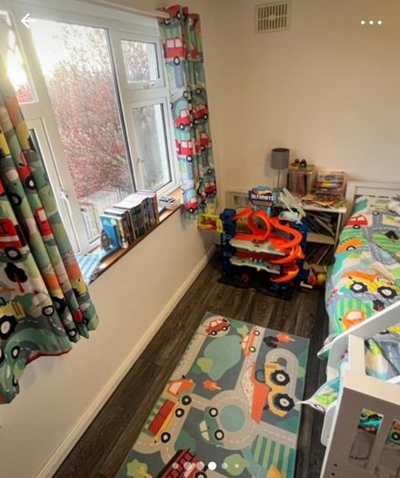 Very cute vehicle themed curtains FULL SET. Perfect condition.