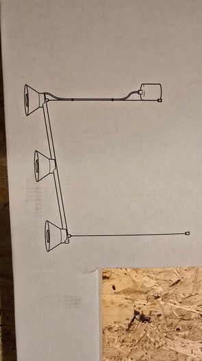 IKEA SAMBORD Pendant Light / Ceiling Rail with 3 Spotlights - Black (505.869.61)