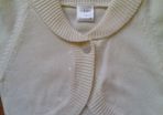 Light cream cardigan.  Age 7-8