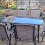 Garden table and chairs x 6 Image 4