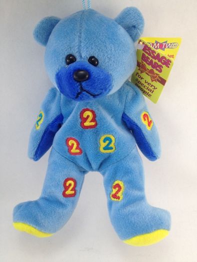 3x Vintage Message Bears Plush Teddy Bear Lot of 3 Numbers 8 1 2 New with Tags:AVAILABLE FOR COLLECTION