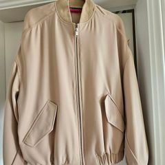 Beige Bomber Jacket