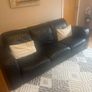 black leather sofa Image 3