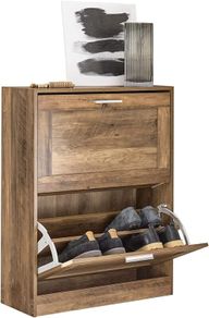Shoe Cabinet Shoe storage 2 flaps industrial style