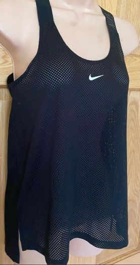 Nike Dri-Fit Sports Running Top Crossed Back mesh racer. Size XS. NEW