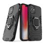 For iPhone 12 Mini Cover Hybrid Case Rugged Shockproof Magnet Ring Stand Black New - FHT06IPK5 Image 3