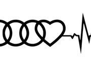 Audi Heartbeat Stickers x2