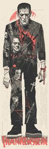 Frankenstein Tyler Stout Universal Monsters Screen Print + plus free Mystery Print
