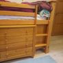 Kids bed, mid sleeper.Julian Bowen Barcelona Pine Mid Sleeper with Right Hand Ladder Image 4