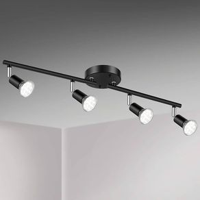 NEW SALE | 4 Way GU10 6W Ceiling Light Fitting, Spot Light Ceiling Spotlight Swiveling Lamp Light Bases Angle Adjustable for Kitchen Bedroom Living Room and Showroom