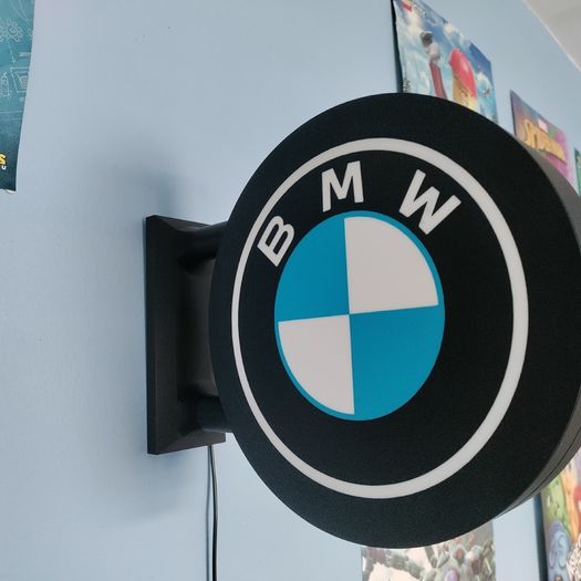 BMW Inspired LED Light Box Sign, Car Garage Wall Light, Automotive Decor, Workshop Sign, Man Cave Light, German Car Gift