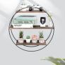 BRAND NEW 3 Tier Floating Wall Mounted Rustic Industrial Wood Metal Shelves Image 3