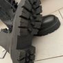Women's high ankle boots Massimo Dutti Boots Chunky platform sole black leather size 5 Brand new Image 5