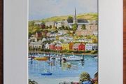 Crosshaven West Cork Ireland Art Print | Cork Harbour Wall Art | Gouache Painting by Anna O'Hara | Irish Coastal Village with Sailing Yachts