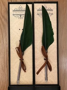 feather quill pens x2