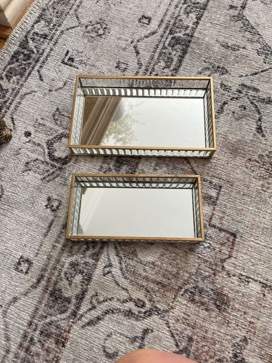 gold glass tray